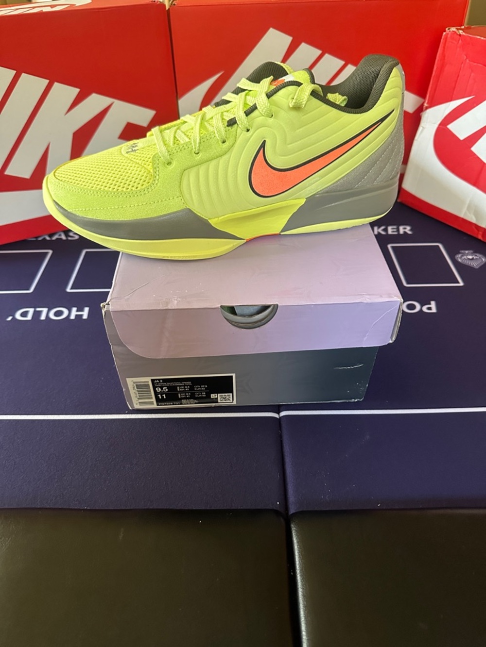 Nike Volt Lace-Up Shoe with Coral Swoosh and Gray Accents